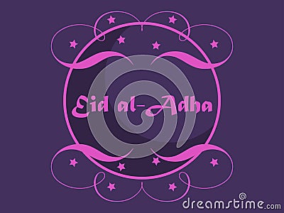 Eid al-Adha. Kurban Bajram muslim festival of sacrifice. Ramadan Kareem. Holiday greeting card. Vector Vector Illustration