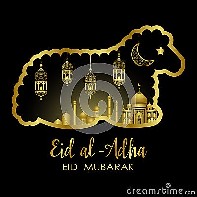 Eid al Adha Template Vector Illustration