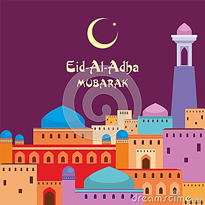 Eid al Adha mubarak Vector Illustration