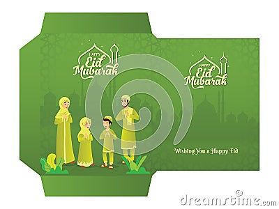 Eid al fitr money envelope Vector Illustration