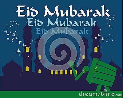 Eid mubarak Vector Illustration