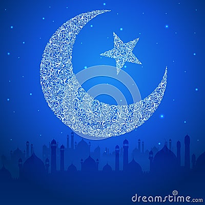 Eid Mubarak (Happy Eid) background Vector Illustration