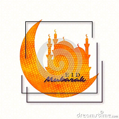 Eid Mubarak holiday background. Vector Illustration