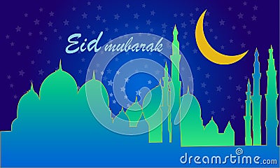 Eid mubarak Vector Illustration