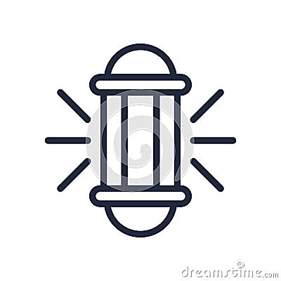 Eid mubarak lantern line style icon Vector Illustration