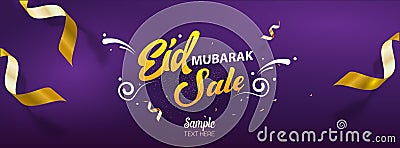 Eid mubarak Sale social media cover vector template design Vector Illustration