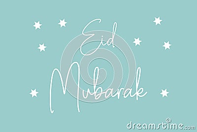 Eid Mubarak signature typography vector background design. Holly Eid mubarak wish card. Vector Illustration