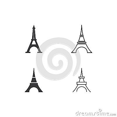 Eifel Tower ilustration vector Cartoon Illustration