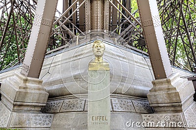 Eiffel monument near Eiffel Tower. Editorial Stock Photo