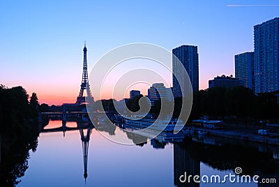 Eiffel sunrise, paris Stock Photo