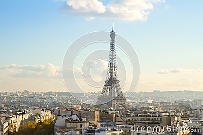 Eiffel tour and Paris cityscape Stock Photo