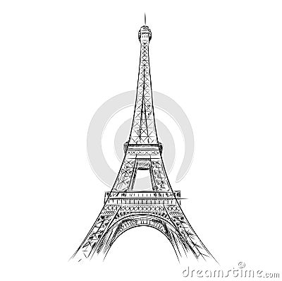 Eiffel tower Vector Illustration