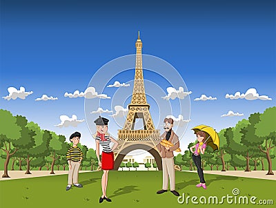 Eiffel Tower Vector Illustration