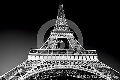 Eiffel Tower in artistic tone, black and white, Paris, France Stock Photo