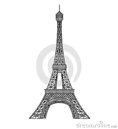 Eiffel tower illustration Vector Illustration