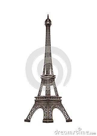 Eiffel tower isolated. Stock Photo