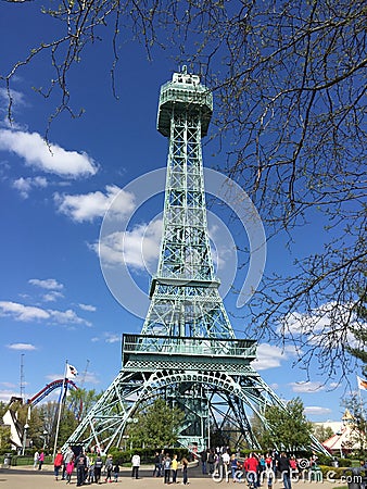 Eiffel Tower at Kings Island Editorial Stock Photo