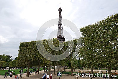 Eiffel Tower, landmark, tower, monument, tree Editorial Stock Photo