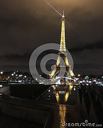 Eiffel Tower in light Editorial Stock Photo