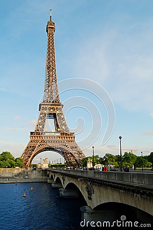 Eiffel Tower in Paris Stock Photo