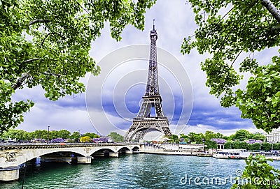 Eiffel tower, Paris Stock Photo