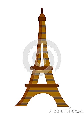 Eiffel tower in Paris. European landmark Vector Illustration