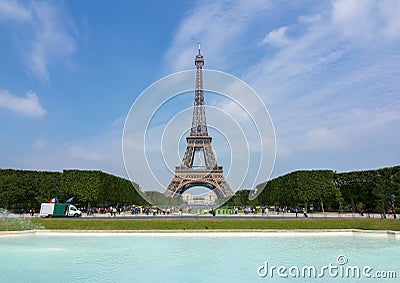 Eiffel Tower in Paris, France Stock Photo