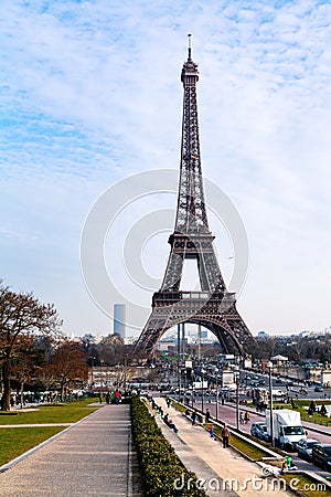 Eiffel tower in Paris Editorial Stock Photo