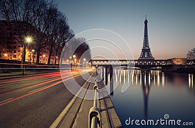 Eiffel tower in Paris, France Stock Photo