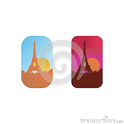 The eiffel tower in Paris France Vector Illustration