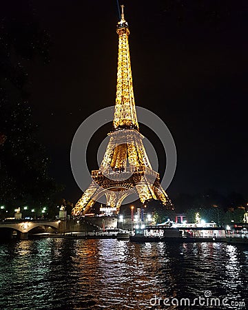 Eiffel Tower in Paris Editorial Stock Photo