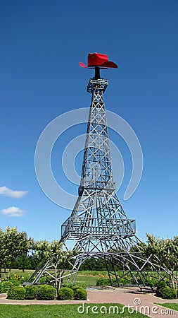 Eiffel Tower Paris Texas Stock Photo