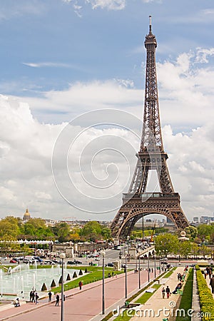 The Eiffel Tower seen from Trocadero, Paris, France Editorial Stock Photo
