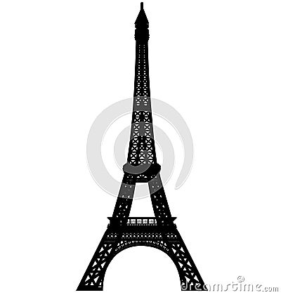 Eiffel tower silhouette vector Vector Illustration