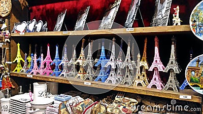 Eiffel Tower Souvernirs! Stock Photo