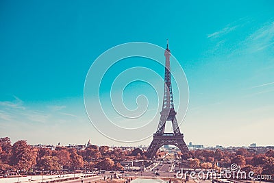 Eiffel Tower, symbol of Paris, France. Paris Best Destinations in Europe Stock Photo