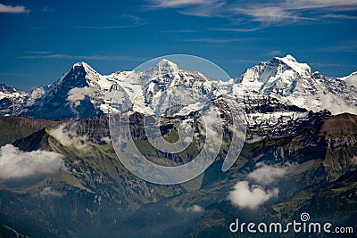 Eiger, Moench and Jungfrau Stock Photo