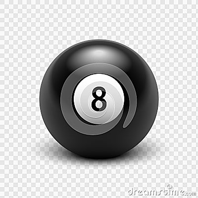 Eight Ball Isolated on a transparent background Vector Illustration