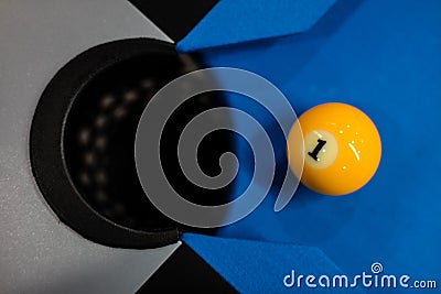 Eight balls billiards Stock Photo