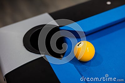 Eight balls billiards Stock Photo