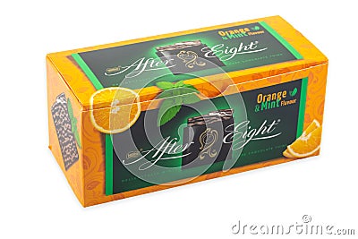 After Eight Mint Orange Chocolate Editorial Stock Photo