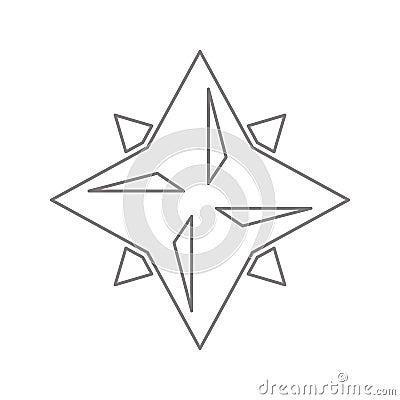 Eight point star icon. Element of cyber security for mobile concept and web apps icon. Thin line icon for website design and Stock Photo