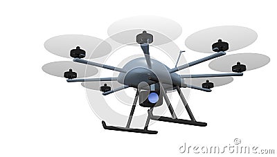 Eight rotor drone tracking Stock Photo