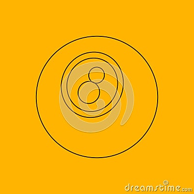 Eightball line icon Stock Photo