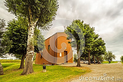 Eighteenth-century church in the Italian countryside Stock Photo