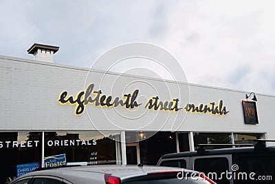 Eighteenth Street Orientals, Soho Shopping District, Birmingham, Alabama Editorial Stock Photo