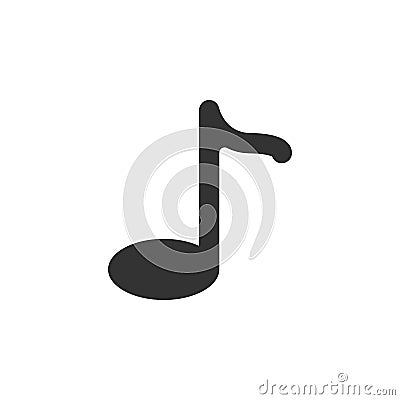eighth note isolated simple icon Stock Photo