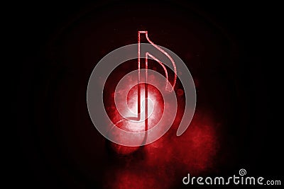 Eighth note symbol, Music Background Stock Photo