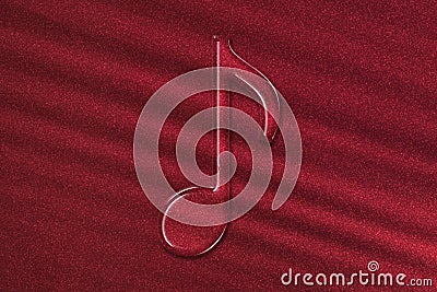 Eighth note symbol, Music Background Stock Photo