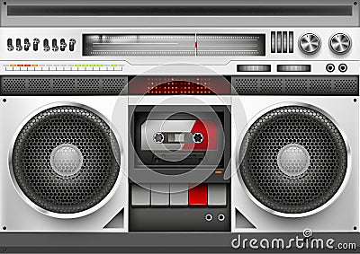 Eighties Boom box Vector Vector Illustration